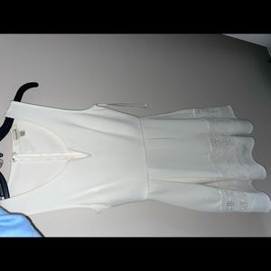 White tank top dress, floral pattern on bottom